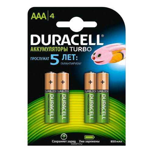 Аккумуляторная батарея Duracell Turbo AAАHR03 4 шт в Miele
