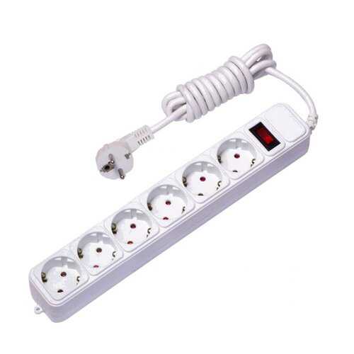 Сетевой фильтр EKF UFP10-375-6-018, 6 розеток, 1,8 м, White в Miele