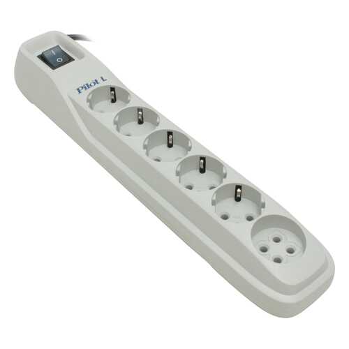 Сетевой фильтр Pilot L, 6 розеток, 5 м, White в Miele