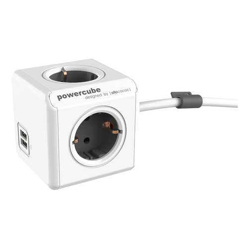 Удлинитель Allocacoc 1402GY/DEEUPC, 4 розетки, 1,5 м, White/Grey в Miele