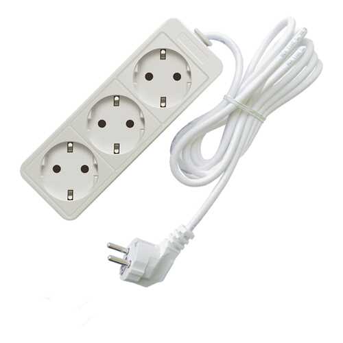 Удлинитель СОЮЗ 481S-9305, 3 розетки, 5 м, White в Miele