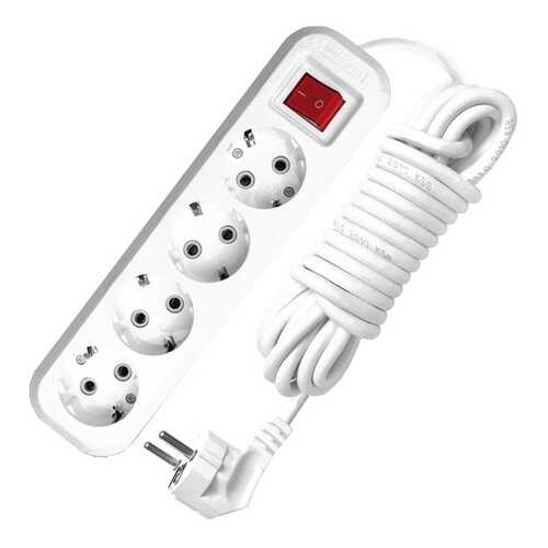 Удлинитель UNIVERSAL S-304, 4 розетки, 3 м, White в Miele