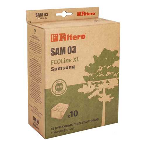 Пылесборник для пылесоса Filtero SAM 03 ECOLine XL 10 шт. в Miele