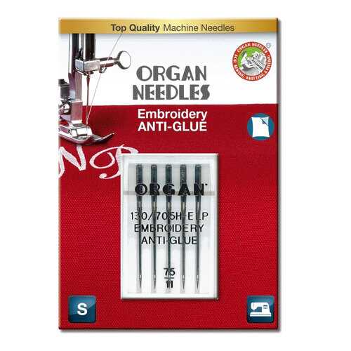 Иглы Organ вышивальные Anti-Glue 5/75 Blister в Miele
