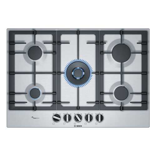 Встраиваемая варочная панель газовая Bosch PCQ7A5B90 Silver в Miele