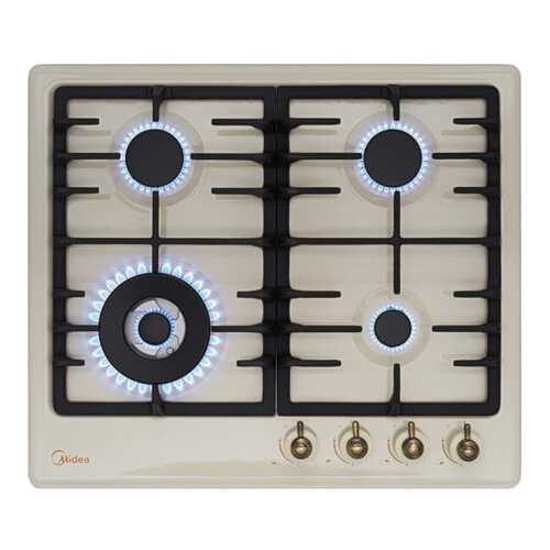 Встраиваемая варочная панель газовая Midea MG696TRI-B Beige в Miele