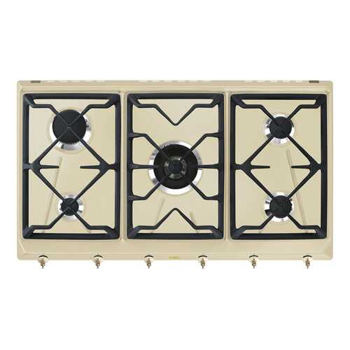 Встраиваемая варочная панель газовая Smeg SRV 896 POGH Beige в Miele